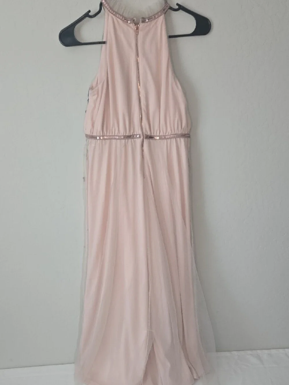 GB girls Pink Sequin Star Halter Formal Dress